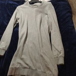 Grey sweatshirt dress